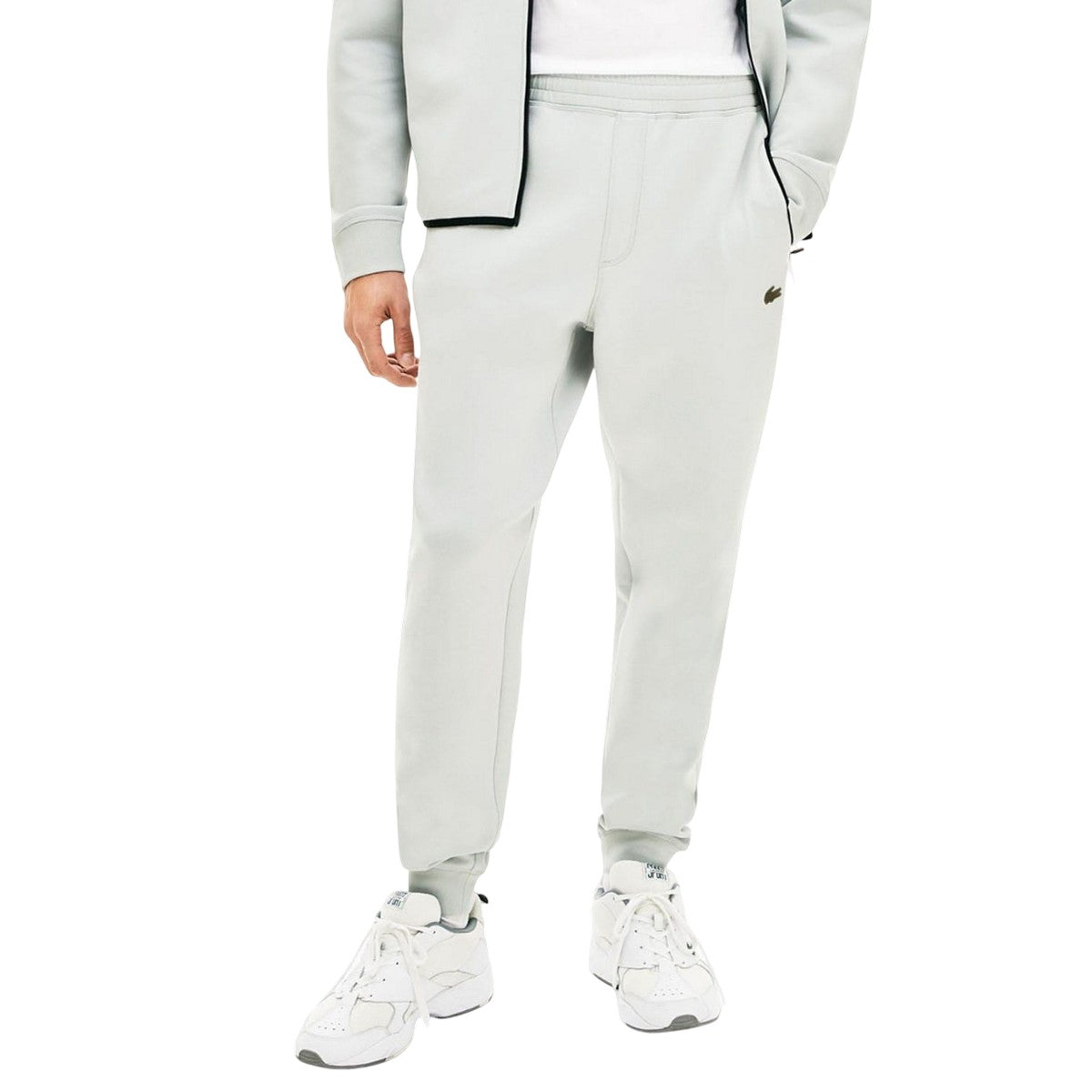 Grey - Close up - Lacoste Mens Motion Quick Dry Jogging Bottoms