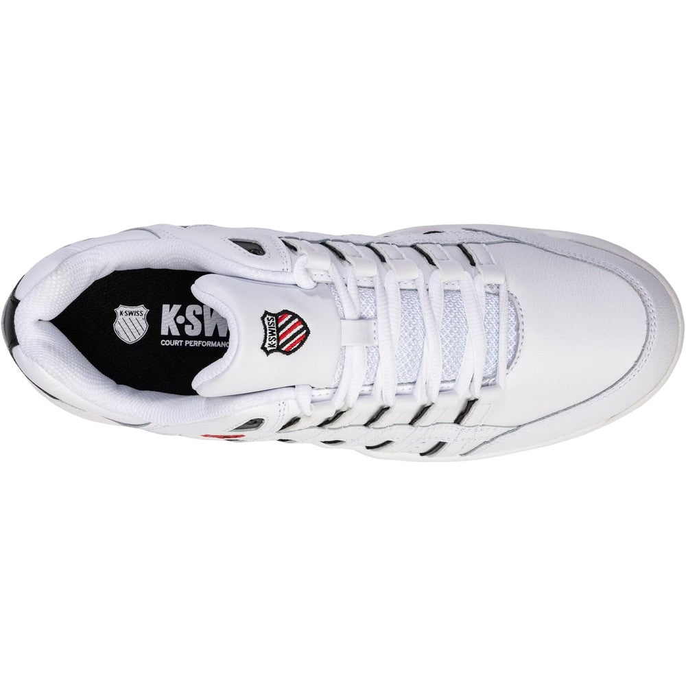 White - Lifestyle - K-Swiss Mens Leather Low Tennis Shoes