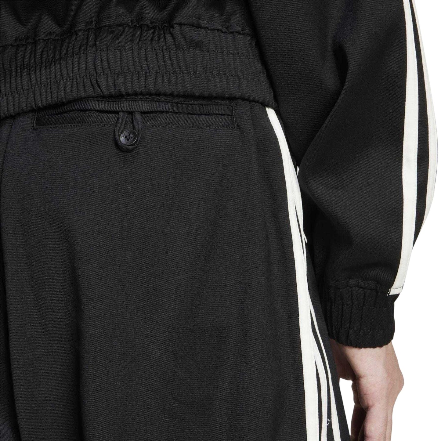 Black - Pack Shot - Adidas Mens Woven Baggy Tracksuit Bottoms