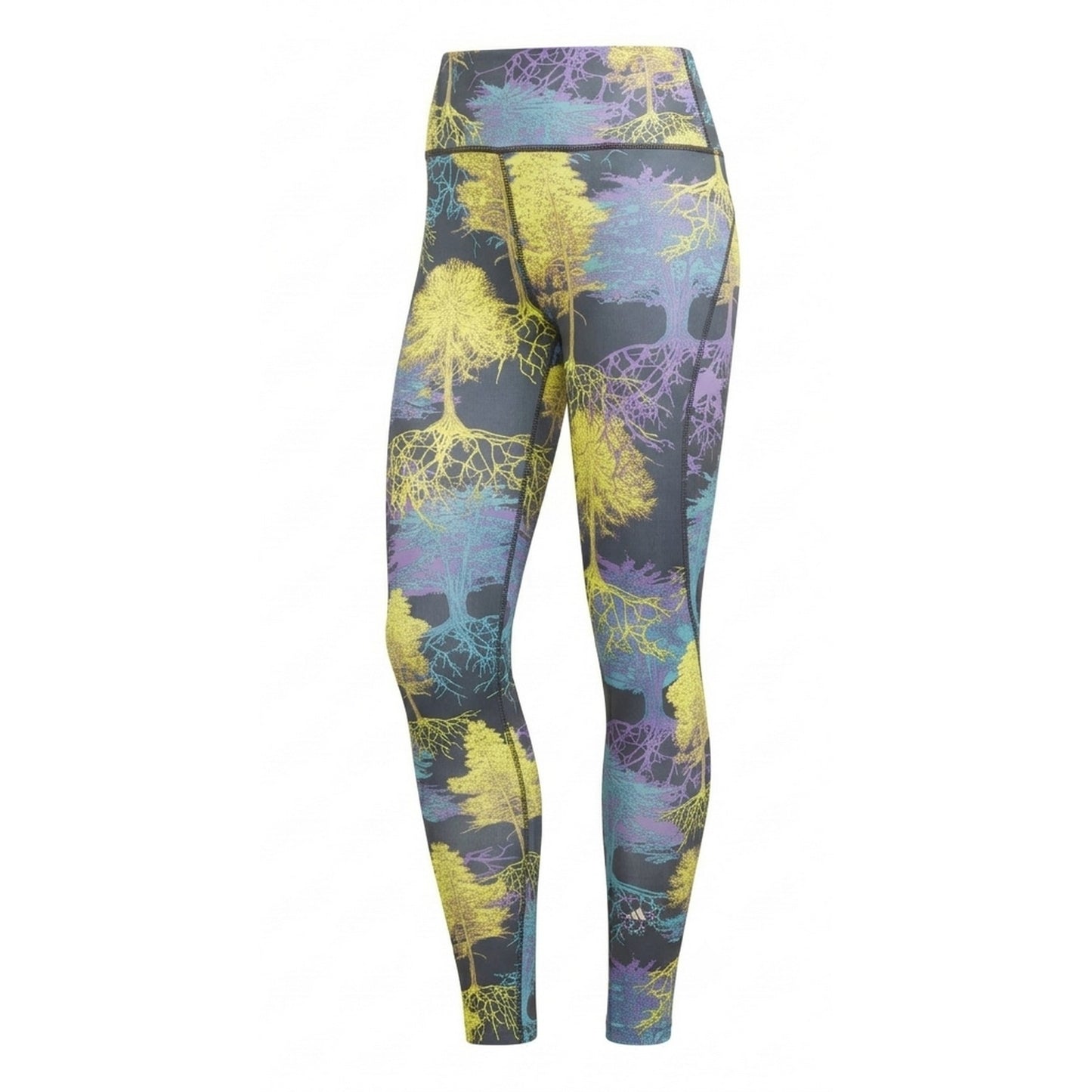 Green - Side - Adidas Womens-Ladies Tree Root Tapered 7-8 Leggings