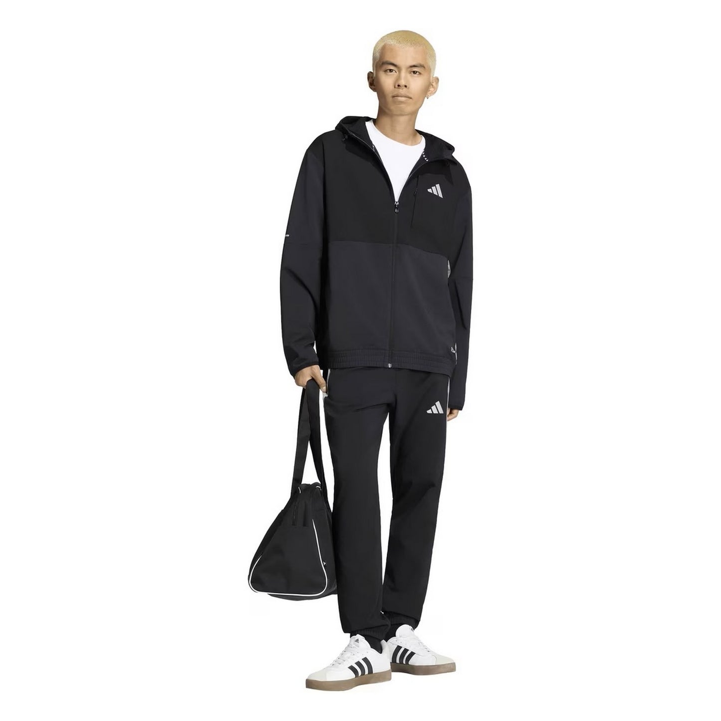Black-White - Lifestyle - Adidas Mens Climawrm Tracksuit Bottoms