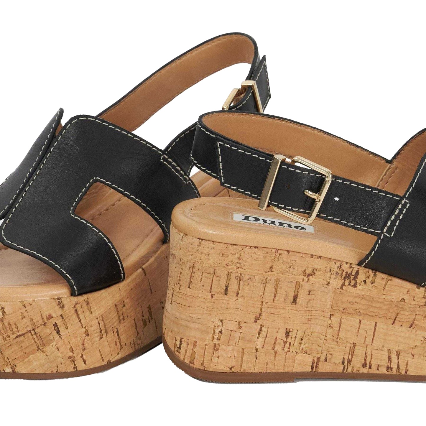Black - Pack Shot - Dune London Womens-Ladies Kouper Sandals