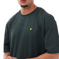 Teal - Side - Lyle & Scott Mens Plain Crew Neck T-Shirt