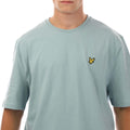 Blue - Side - Lyle & Scott Mens Plain Crew Neck T-Shirt