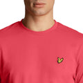 Pink - Side - Lyle & Scott Mens Plain Crew Neck T-Shirt