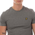 Dark Grey - Side - Lyle & Scott Mens Plain Crew Neck T-Shirt