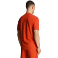 Red - Back - Lyle & Scott Mens Plain Crew Neck T-Shirt