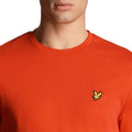 Red - Side - Lyle & Scott Mens Plain Crew Neck T-Shirt