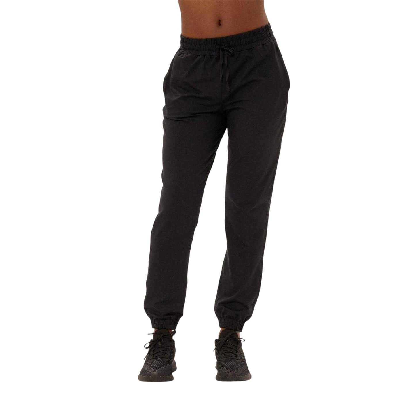 Black - Side - Girlfriend Collective Womens-Ladies Reset Relaxed Fit Joggers