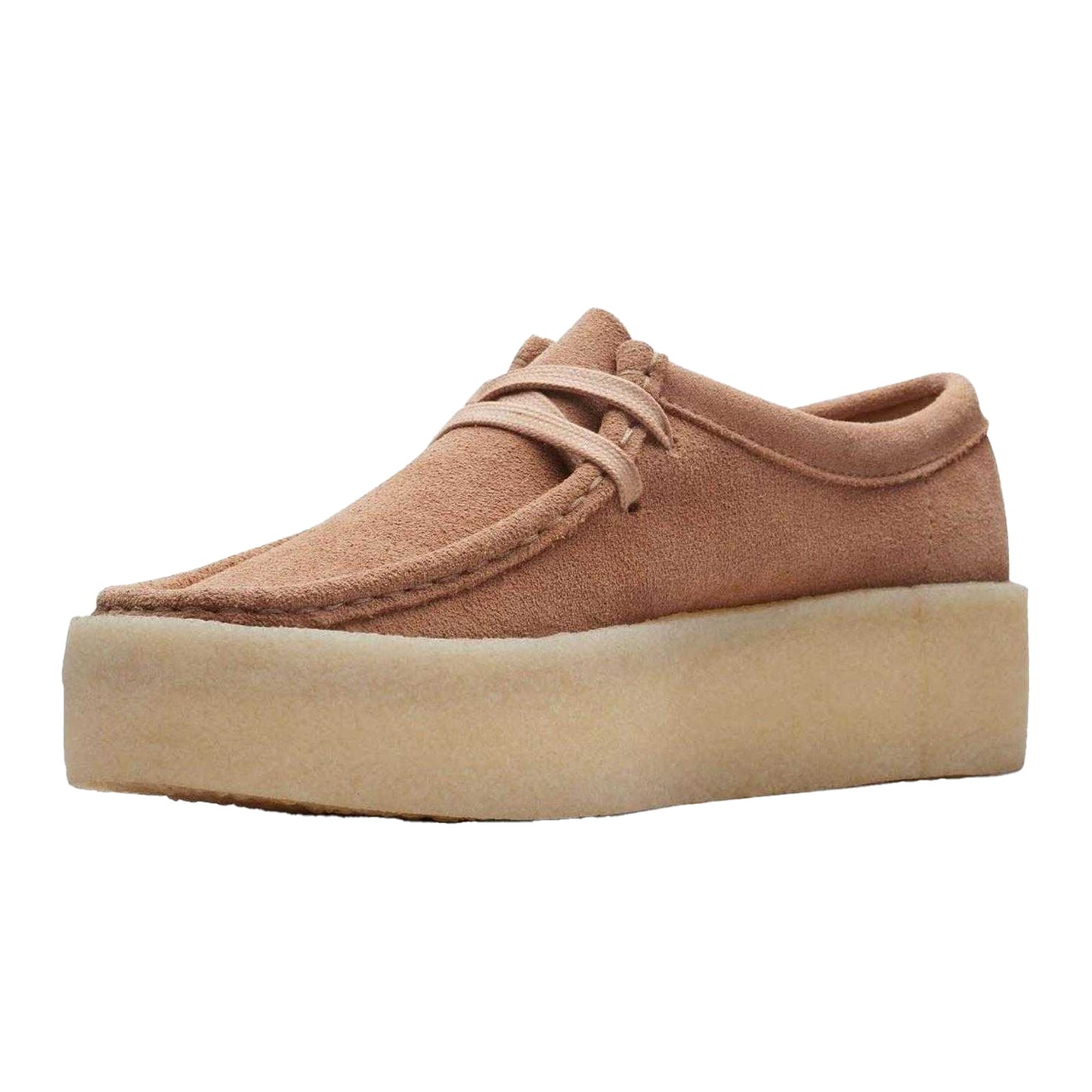 Beige - Pack Shot - Clarks Originals Womens-Ladies Suede Loafers