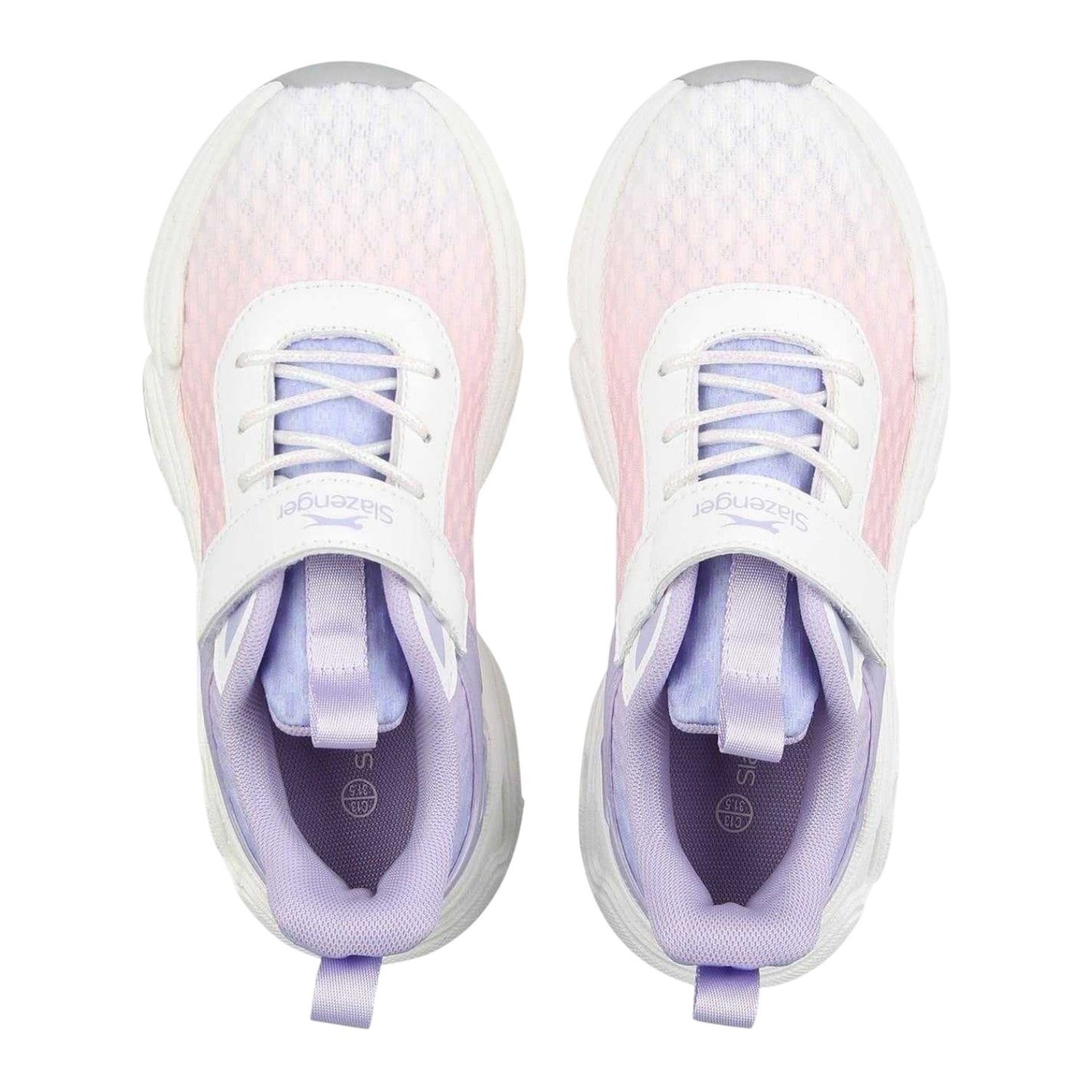 White-Purple - Lifestyle - Slazenger Childrens-Kids Skye Ombre Textured Lace Up Trainers