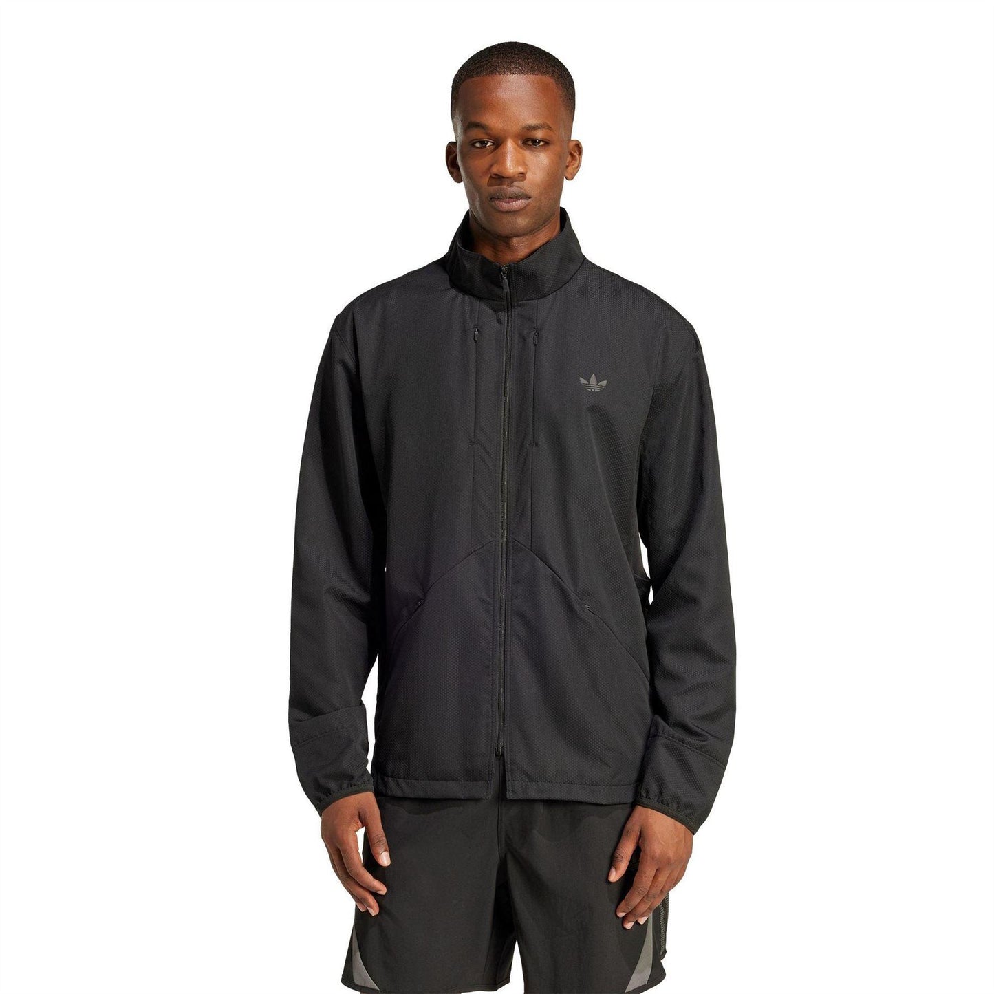 Black - Side - Adidas Mens Clima Relaxed Fit Windbreaker