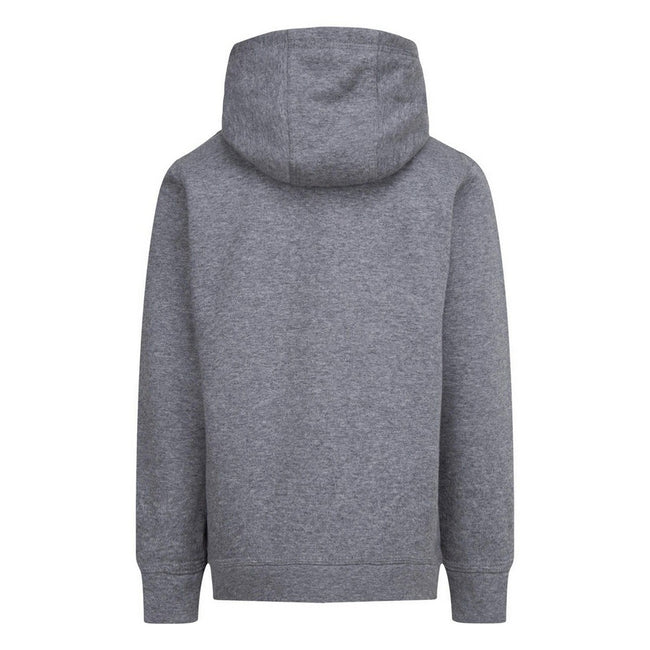 Grey - Back - Nike Childrens-Kids Club Fleece Hoodie