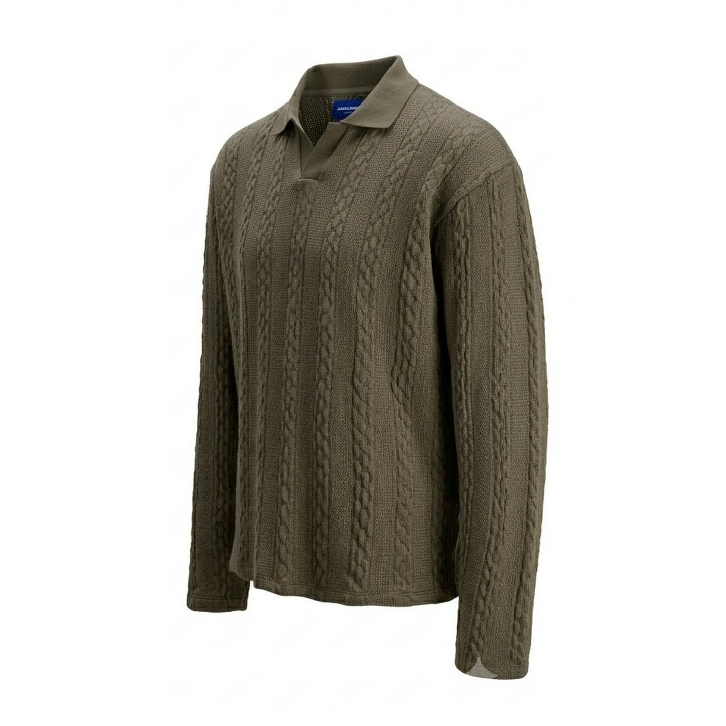 Sea Turtle - Side - Jack And Jones Mens Cable Knit Regular Long-Sleeved Jumper