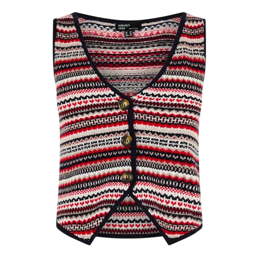 Multicoloured - Front - Nobody´s Child Womens-Ladies Fair Isle Waistcoat