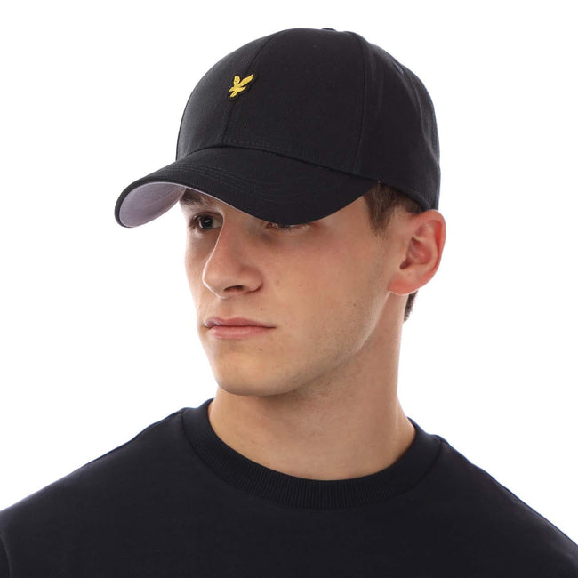 Navy - Side - Lyle & Scott Unisex Adult Heavy Twill Baseball Cap