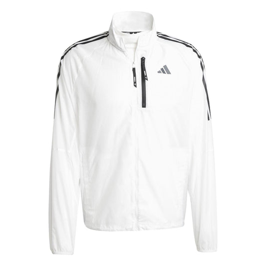 White - Front - Adidas Mens Performance Running Jacket