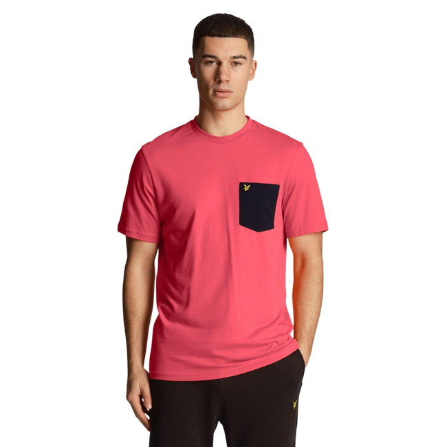 Pink - Lifestyle - Lyle & Scott Mens Contrast Pocket T-Shirt