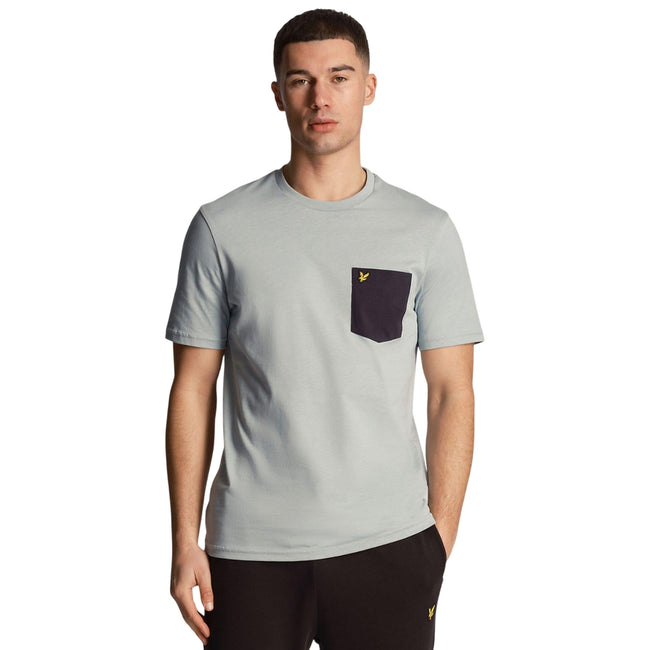 Pale Blue - Lifestyle - Lyle & Scott Mens Contrast Pocket T-Shirt