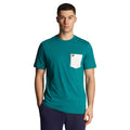 Green-White - Lifestyle - Lyle & Scott Mens Contrast Pocket T-Shirt