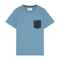 Blue - Front - Lyle & Scott Mens Contrast Pocket T-Shirt