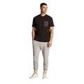 Black-Grey - Pack Shot - Lyle & Scott Mens Contrast Pocket T-Shirt