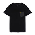 Black-Grey - Front - Lyle & Scott Mens Contrast Pocket T-Shirt