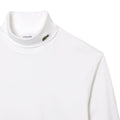 White - Side - Lacoste Mens Organic Cotton Turtle Neck T-Shirt