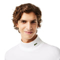 White - Lifestyle - Lacoste Mens Organic Cotton Turtle Neck T-Shirt