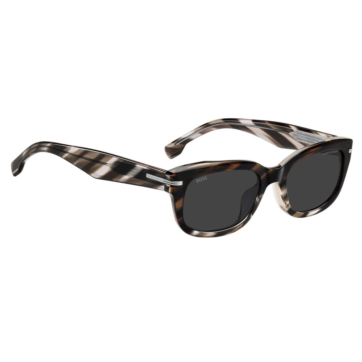 Brown - Side - Boss Mens Tortoise Shell Sunglasses