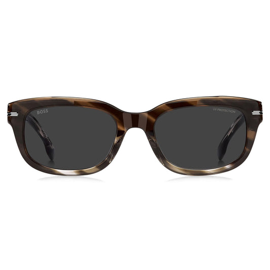 Brown - Front - Boss Mens Tortoise Shell Sunglasses