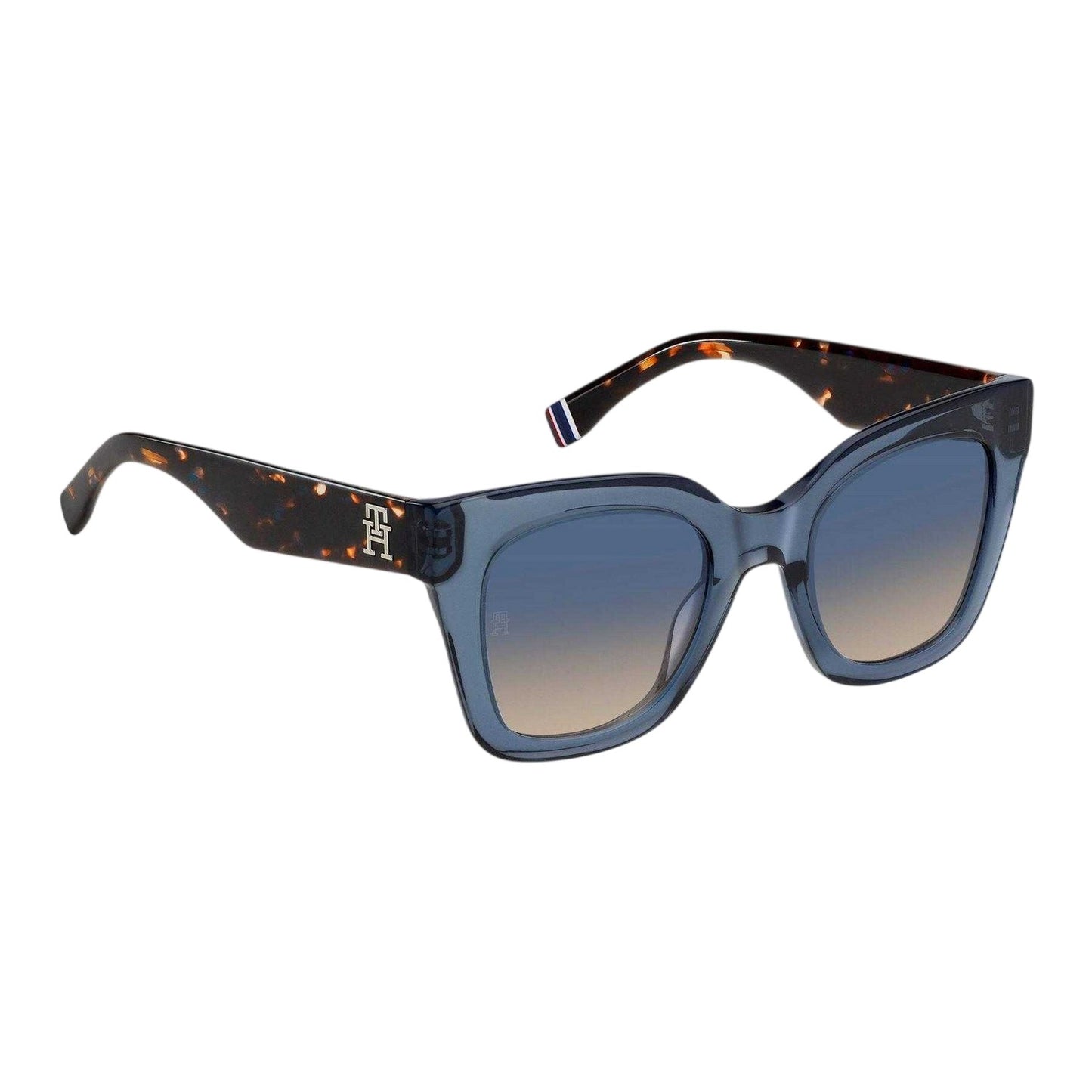 Blue - Side - Tommy Hilfiger Womens-Ladies Round Sunglasses