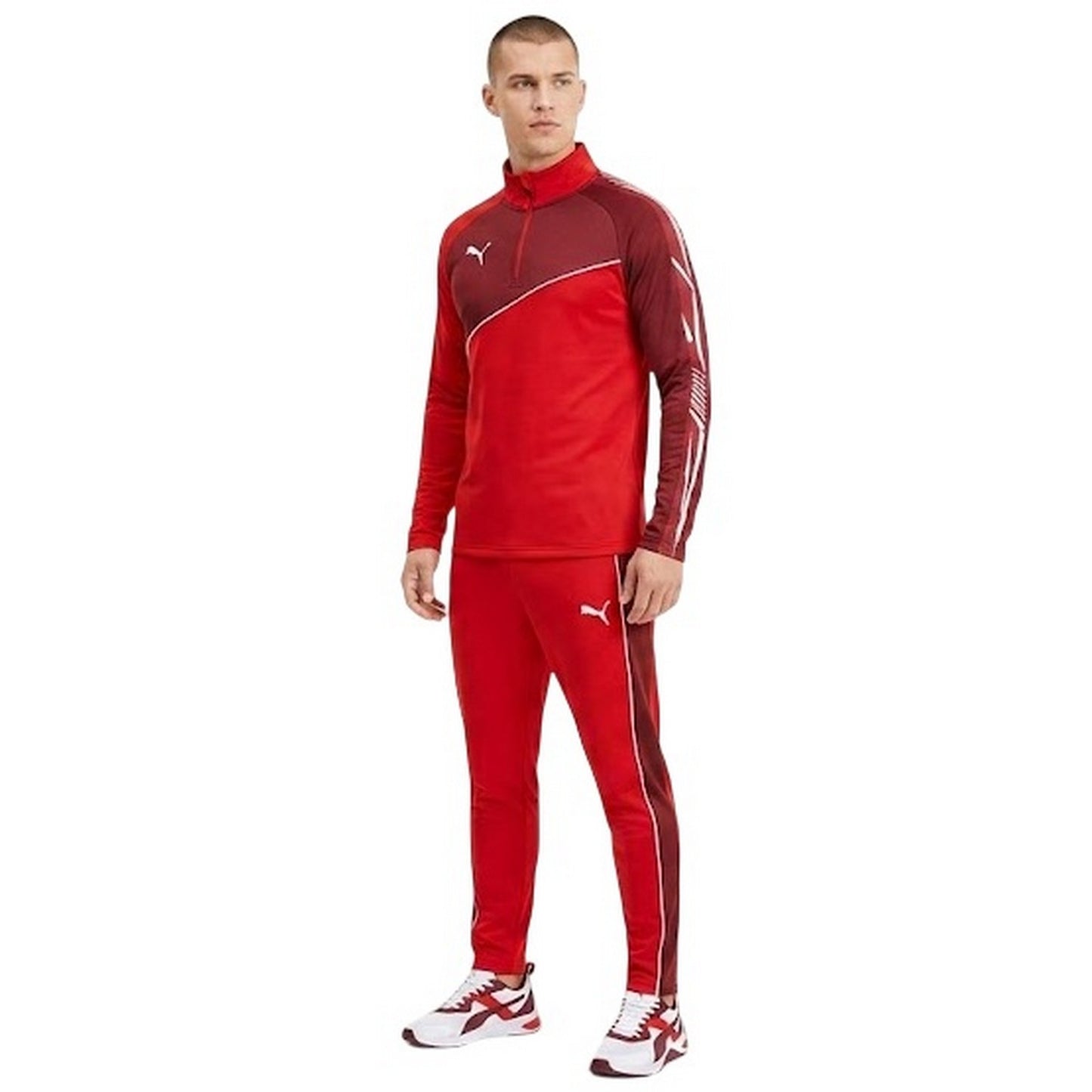 Red - Lifestyle - Puma Mens Spirit Performance Half Zip Jacket
