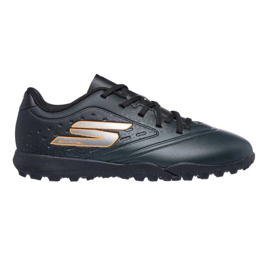Black-Orange - Front - Skechers Childrens-Kids Razor Artificial Ground Football Boots