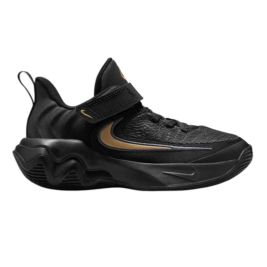 Black-Gold - Front - Nike Childrens-Kids Giannis Immortality 4 Low Trainers
