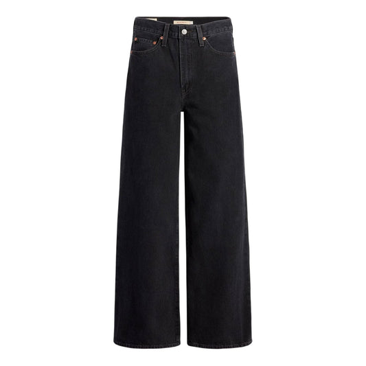 Rosie - Front - Levis Womens-Ladies Cotton Blend Wide Leg Jeans