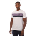 White - Front - Weekend Offender Mens Crossword Colour Block T-Shirt