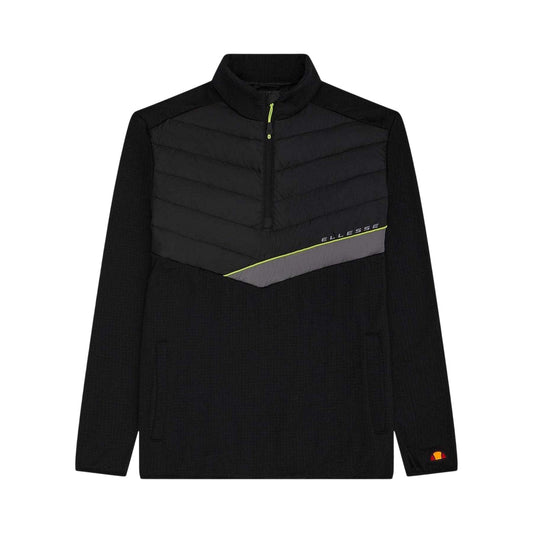 Black - Front - Ellesse Mens Gueza Half Zip Fleece Top