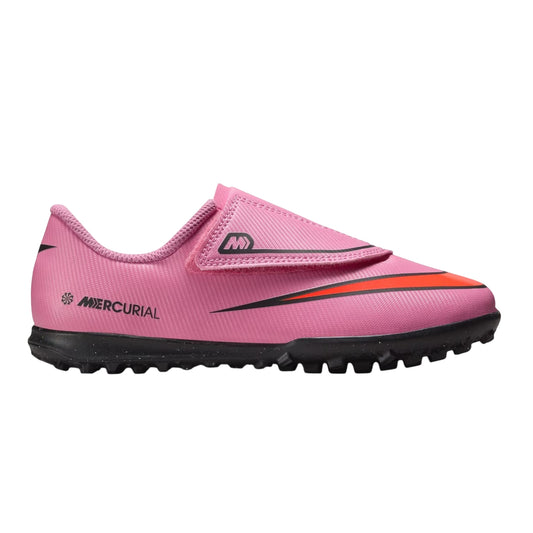 Pink-Black - Front - Nike Childrens-Kids Mercurial Vapour 16 Football Boots