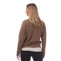 Brown - Back - Lacoste Womens-Ladies V Neck Relaxed Fit Cardigan