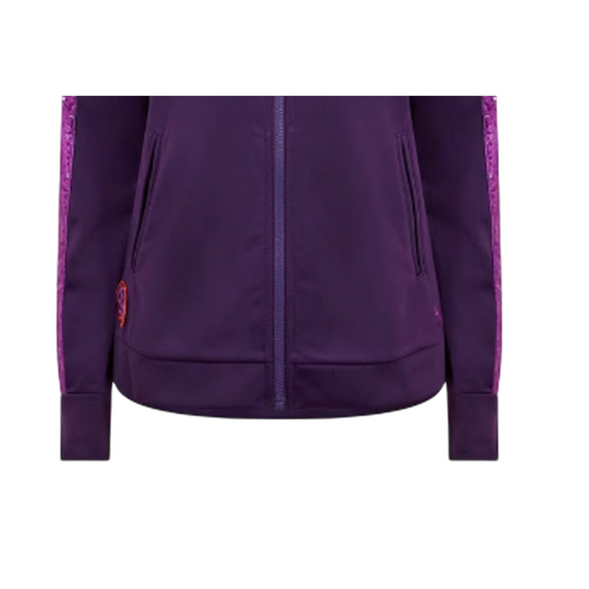 Purple - Pack Shot - Puma Womens-Ladies Animal Print Track Jacket