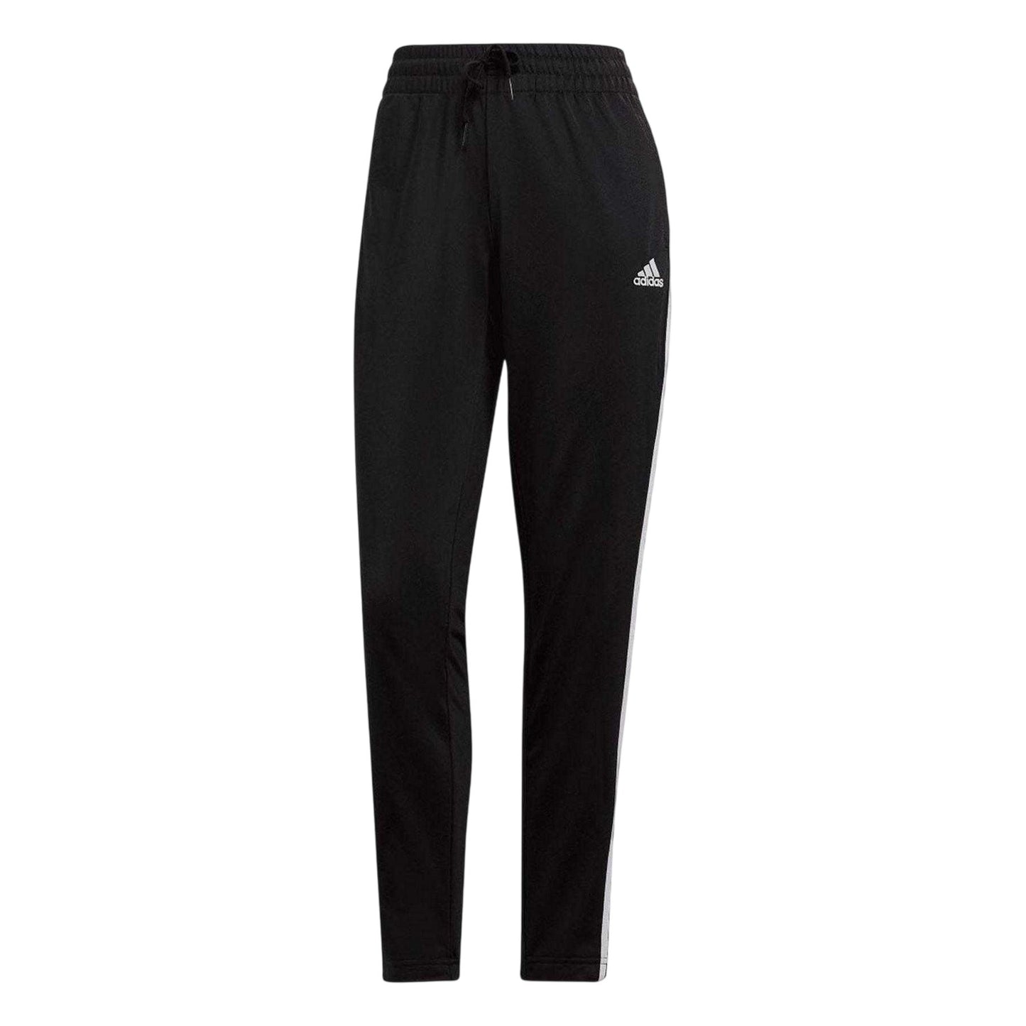 Black-White Melange - Side - Adidas Womens-Ladies 3 Stripes Tracksuit