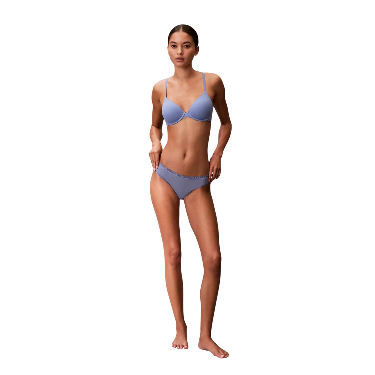 Blue - Pack Shot - Calvin Klein Womens-Ladies Lined Fitted Bra