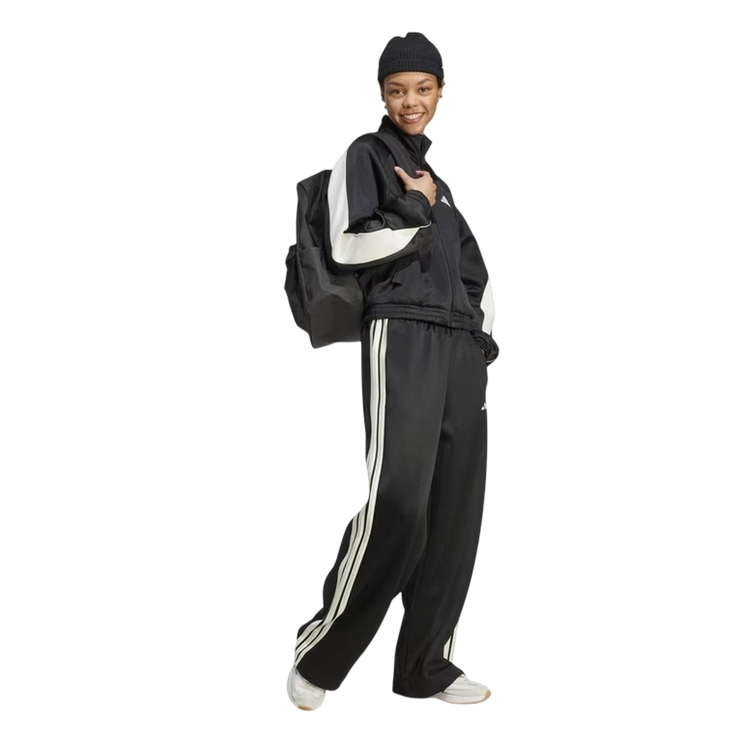 Black-White - Pack Shot - Adidas Womens-Ladies Tracksuit Top