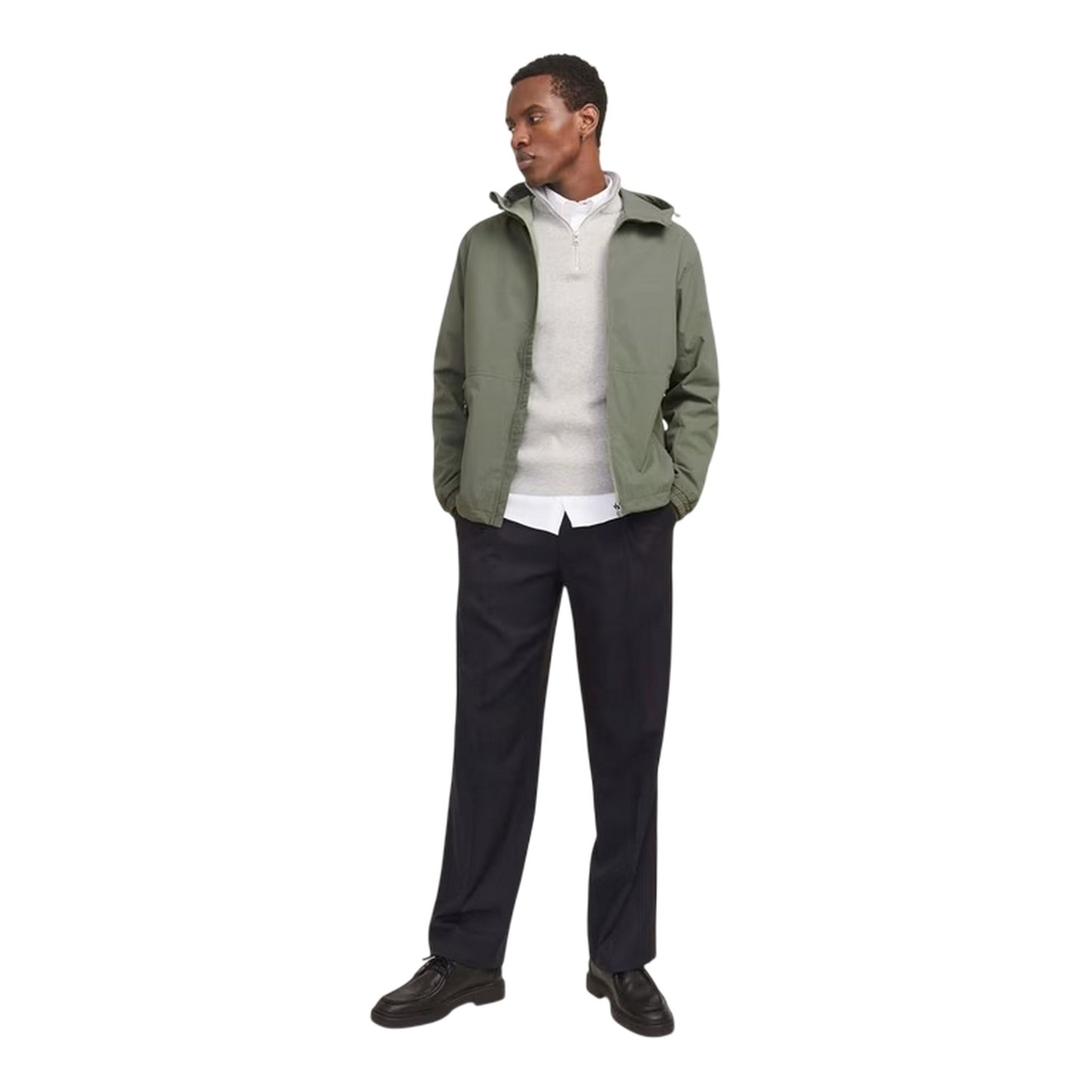 Agave Green - Pack Shot - Jack And Jones Mens Lightweight Hooded Jacket