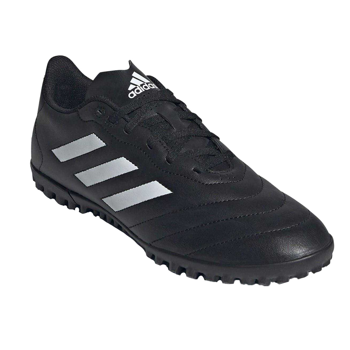 Black-White - Pack Shot - Adidas Mens Goletto VIII 3 Stripes Leather Artificial Ground Football Boots