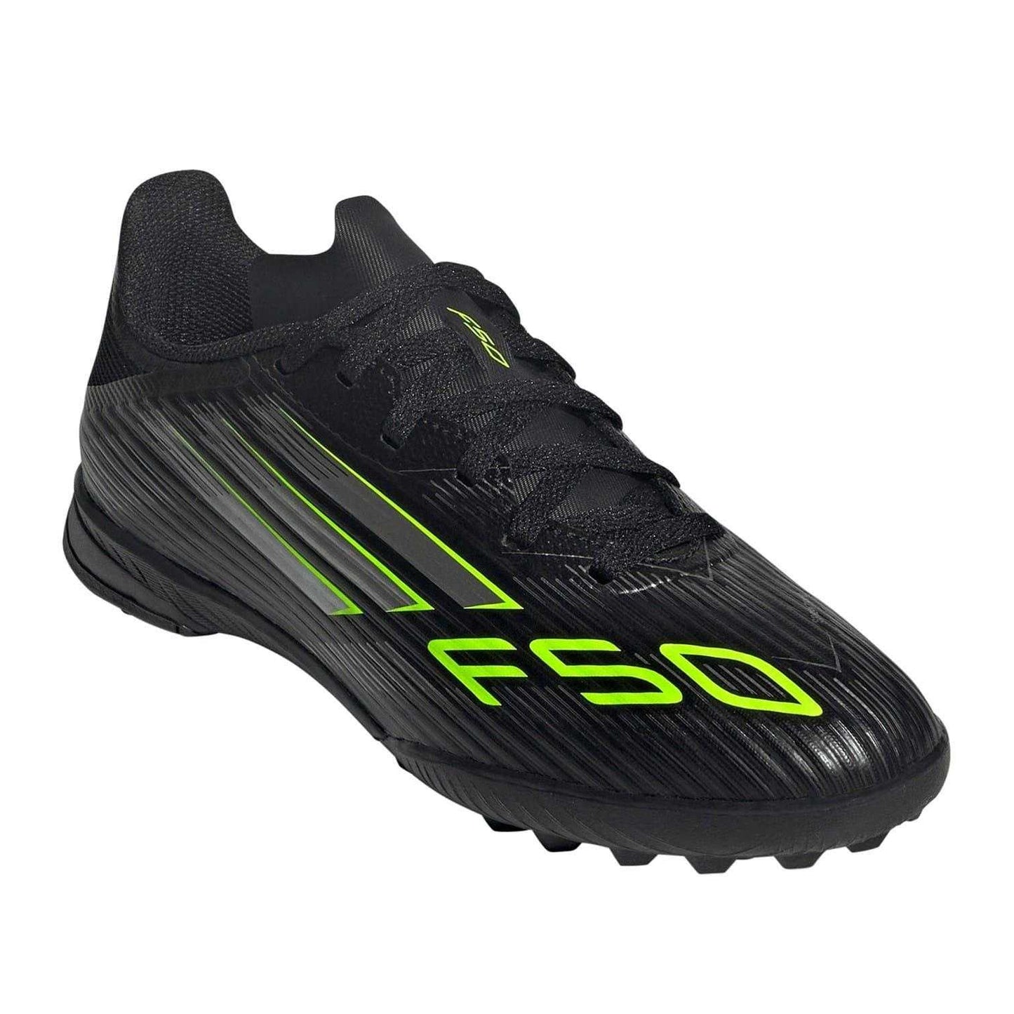 Black-Lemon - Pack Shot - Adidas Childrens-Kids F50 League Football Boots