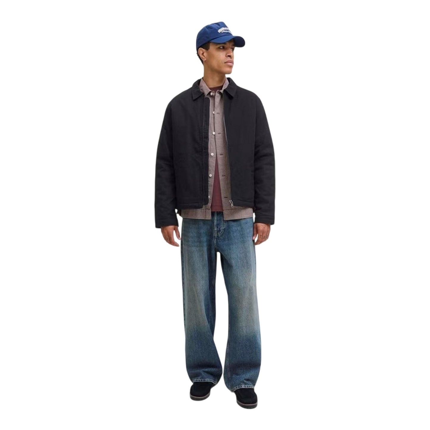 Black - Close up - Jack And Jones Mens Plain Cotton Jacket