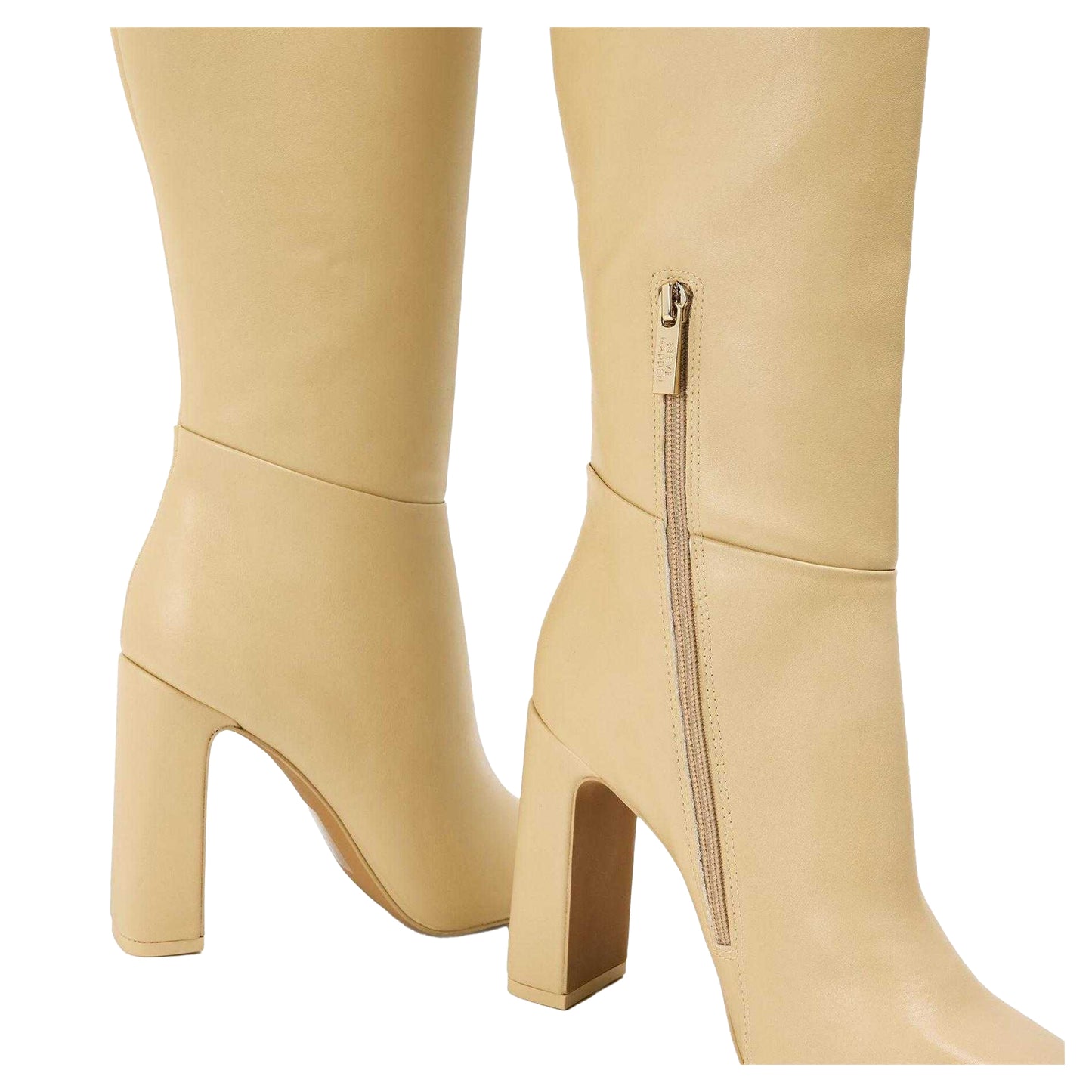 Coconut Milk - Lifestyle - Steve Madden Womens-Ladies High Block Heel Knee-High Boots