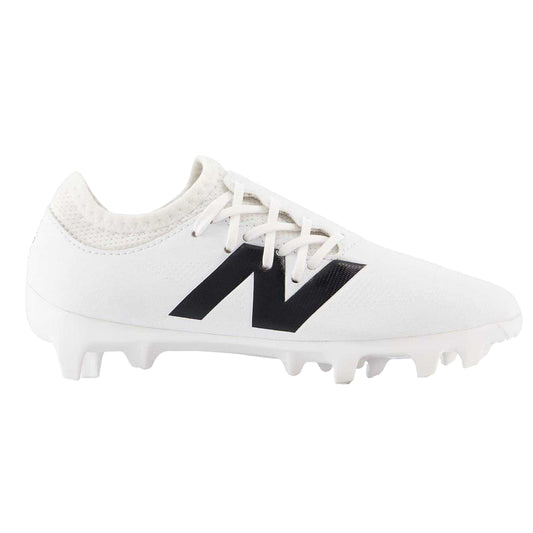 White-Black - Front - New Balance Childrens-Kids Furon V7+ Dispatch Firm Ground Football Boots